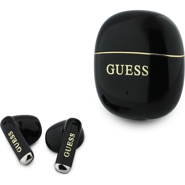 Guess Gold Line Glossy Classic Logo TWS Bezdrôtové Slúchadlá Black - Slúchadlá - Hlavný obrázok