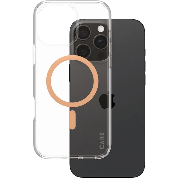 PanzerGlass® CARE kryt Apple iPhone 16 Pro Max MagSafe Urban Combat číry/broskyňový - Puzdra - Obrázok 6708000P01