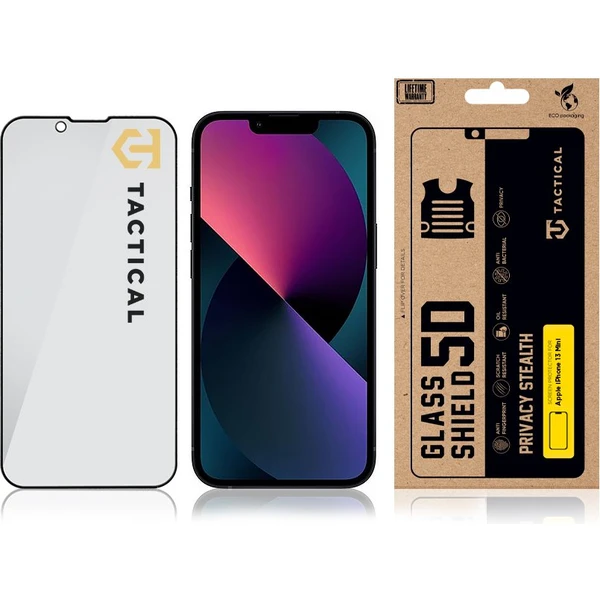 Tactical Glass Shield Privacy Stealth 5D sklo Apple iPhone 13 mini čierne - Ochranné fólie a sklo - Obrázok 67098ebc01ce42518f2ba4bc6cf49526