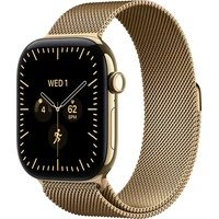 Apple Watch Series 12 Cellular (46mm) Zářivě zlatý titan se zářivě zlatým milánským tahem M/L - Inteligentné hodinky
