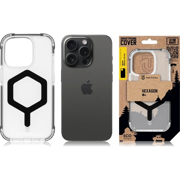 Tactical MagForce Hexagon kryt Apple iPhone 15 Pro čierny - Puzdra - Obrázok 6745fa5e7ecc4319b71d3236ee7fb1e9