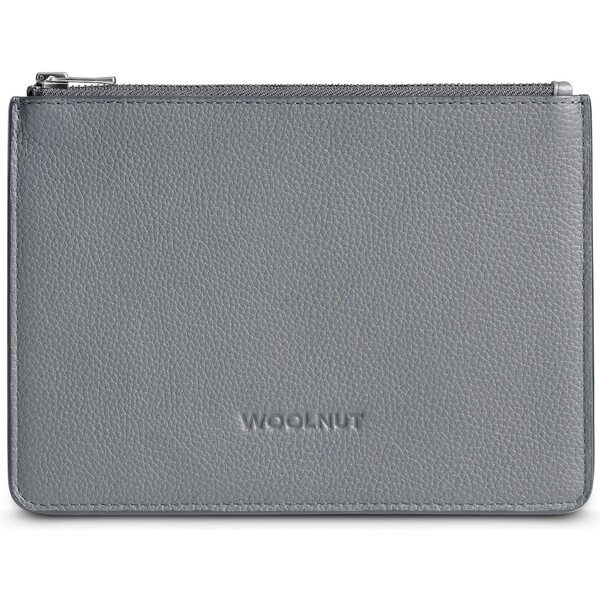 E-shop Woolnut Leather Pouch (Flat) kožené púzdro šedé