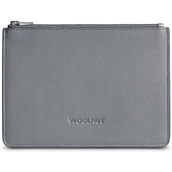 Woolnut Leather Pouch (Flat) kožené púzdro šedé - Organizéry - Hlavný obrázok