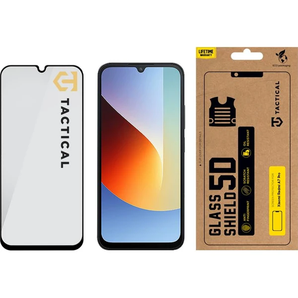 Tactical Glass Shield 5D sklo pro Xiaomi Redmi A7 Pro černé - Ochranné fólie a sklo - Obrázok 6795be429b7e41968b22569147fcf2e4