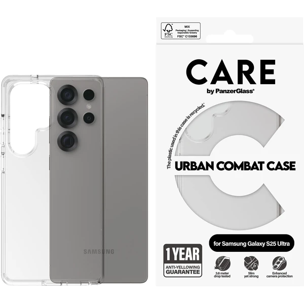 PanzerGlass® CARE kryt Samsung Galaxy S25 Ultra Urban Combat číry - Puzdra - Obrázok 67FC000J01