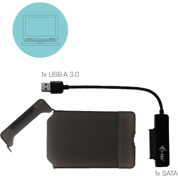 i-tec MYSAFE Easy 2,5" USB 3.0 čierny - Externé boxy - Obrázok 67KWE00101