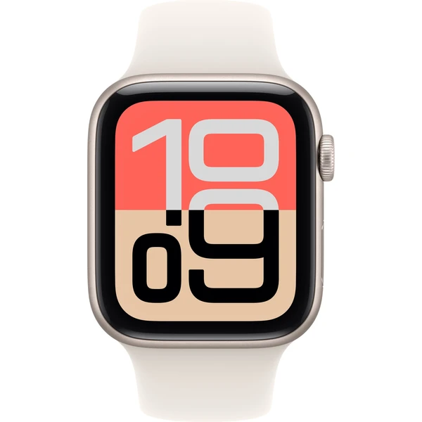 Apple Watch SE 3 (2025) Cellular 40mm Hviezdne biely hliník s hviezdne bielym športovým remienkom M/ - Inteligentné hodinky - Obrázok 67PH000K01
