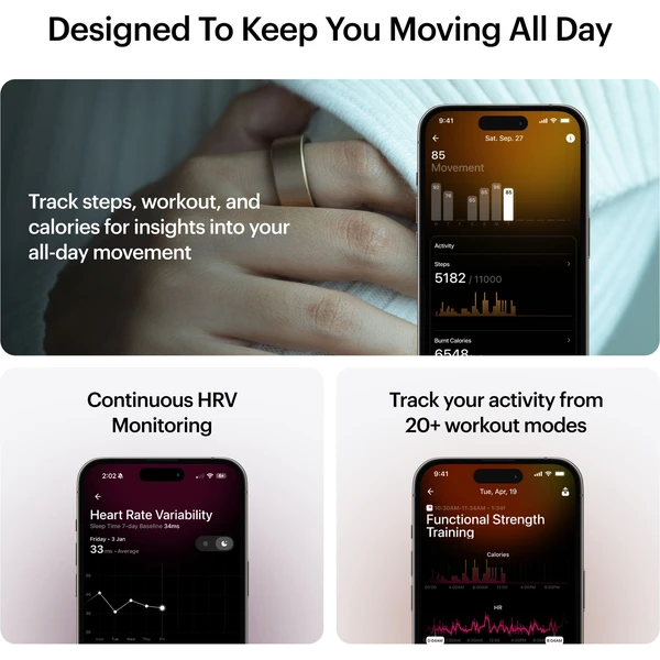 Ultrahuman Ring AIR šikovný prsteň veľ. 14 Rose Gold - Chytré prstene - Obrázok 67XM000K01