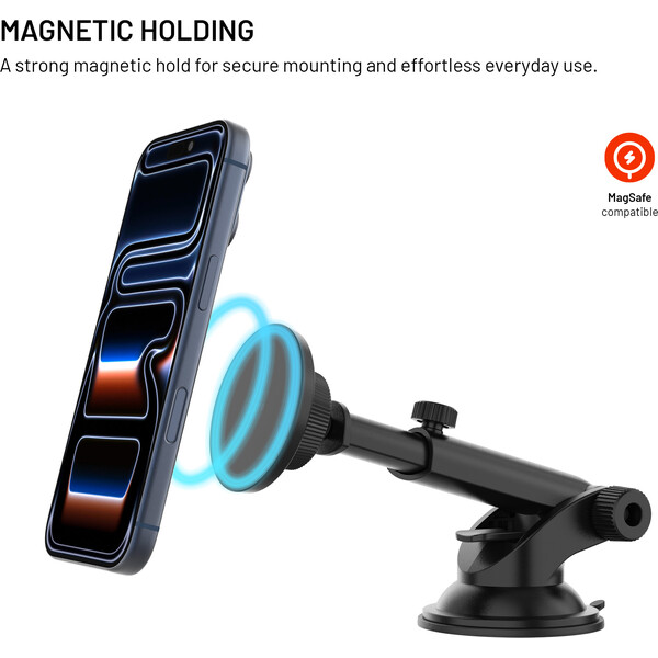 FIXED MagCircle XL magnetický držiak s prísavkou na sklo alebo palubnú dosku s podporou MagSafe čier - Držiaky - Obrázok 67aeff752071419c9bd418a7d0cfc345