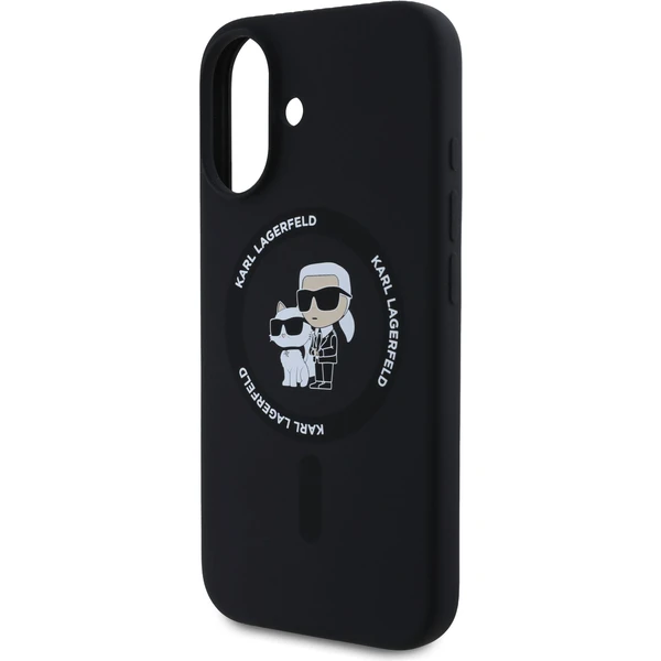 Karl Lagerfeld Liquid Silicone Karl a Choupette MagSafe kryt iPhone 16 čierny - Puzdra - Obrázok 67af4a726ac7488f8014e1c5651db6be
