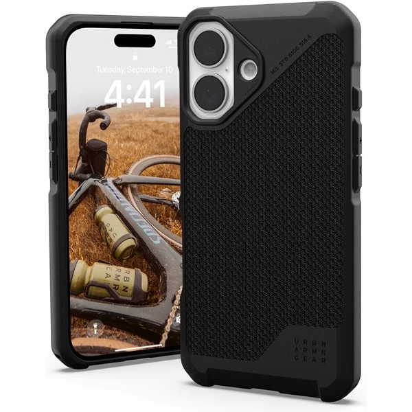 UAG Metropolis LT Magsafe Kevlar kryt iPhone 16 čierny - Puzdra - Hlavný obrázok