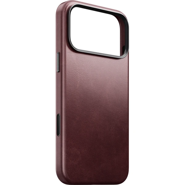 Nomad Traditional Leather (Horween) MagSafe kožený kryt iPhone 17 Pro Max/18 Pro Max Burgundy - Puzdra - Obrázok 67e5c069284f46528b01e33a05041d29