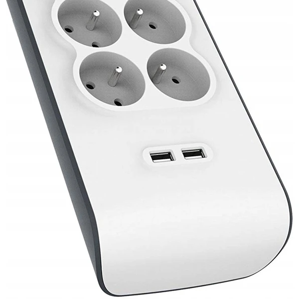 Belkin prepäťová ochrana BSV604, 6 zásuviek, 2xUSB/2.4A, 2m - Prepäťové ochrany - Obrázok 681L100301