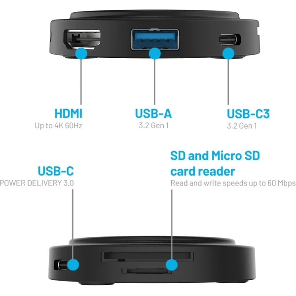 FIXED MagHUB 7-portový USB-C Hub s MagSafe, čierny - USB huby - Obrázok 6833ad4ac20446548f0a476440732489