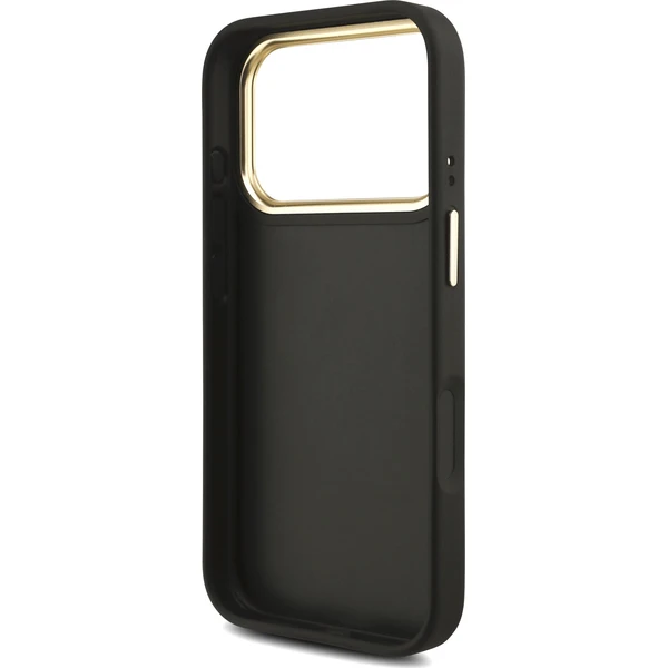 Guess PU Leather 4G Metal Logo Gold Frame Zadný kryt pre iPhone 18 Pro Black - Puzdra - Obrázok 684638a9fbd740f0b066e7bb82f588b0