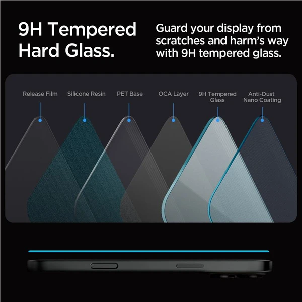 Spigen Glass tR EZ Fit tvrdené sklo iPhone 17 Pro Max/16 Pro Max číre (2 ks) - Ochranné fólie a sklo - Obrázok 6856ec65de0f4475be47602e5762191b
