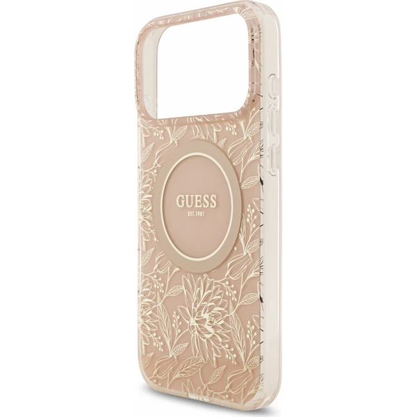 Guess IML Flowers Allover Strap MagSafe Zadný kryt pre iPhone 18 Pro Max Pink - Puzdra - Obrázok 6858c61dd9c342689984d0113e8abfa3