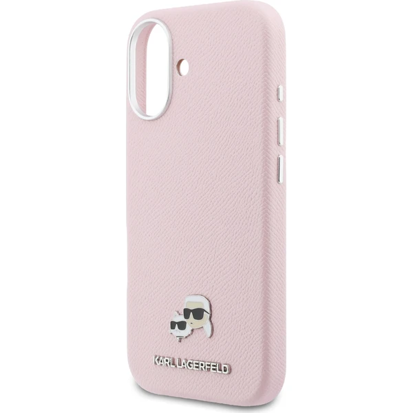 Karl Lagerfeld PU Karl and Choupette Heads Pins MagSafe kryt iPhone 17 ružový - Puzdra - Obrázok 68831af417f04eec901c22f797c61b17