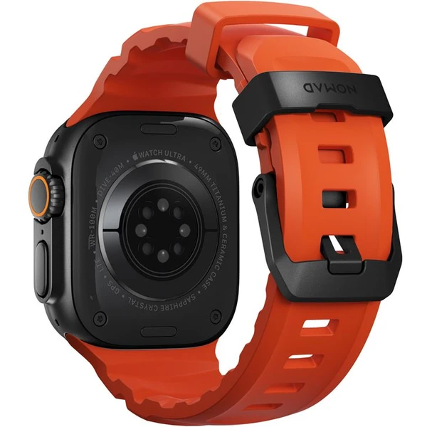 Nomad Rocky Point Band remienok Apple Watch 49/45/44/42mm čierny/oranžový - Remienky - Obrázok 688840ea77b9484a8ad628348eca46aa
