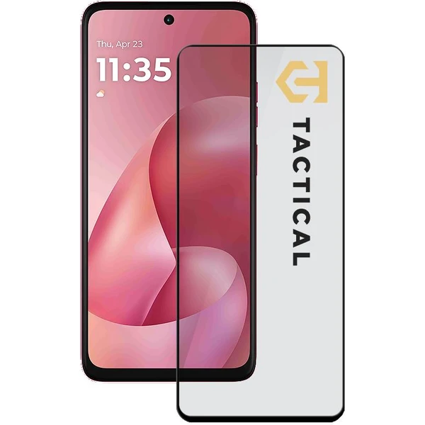 Taktický sklenený štít 5D sklo pre Motorola Moto G57 Power čierne - Ochranné fólie a sklo - Hlavný obrázok