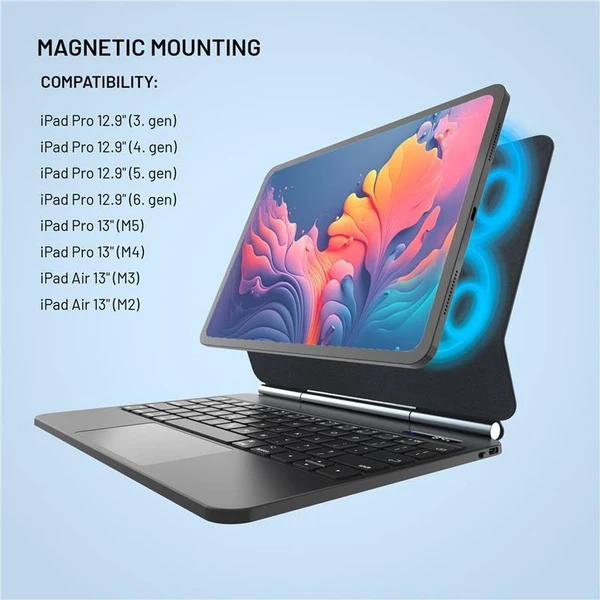 FIXED Typee puzdro s klávesnicou iPad Pro 12,9" (18-22)/iPad Pro 13"/iPad Air 13" (24-26), CZ, - Puzdra s klávesnicou - Obrázok 688ed132a2e84645915932fec4200b7f