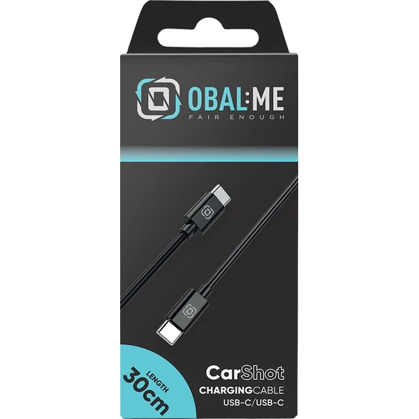 OBAL:ME CarShot USB-C/USB-C kábel 60W 30cm čierny - Káble a redukcie - Obrázok 6897e630cd044bfdb7f8a24b9576a76a