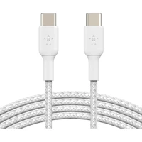 Belkin BOOST Charge opletený napájací kábel USB-C/USB-C 60W 1m biely - Káble a redukcie