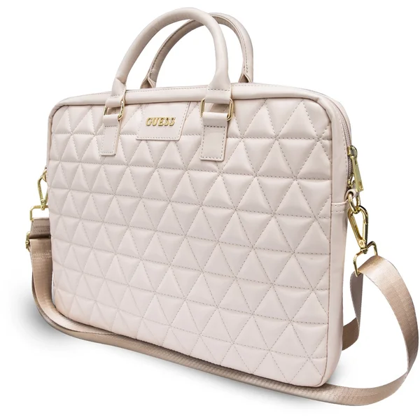 Guess Quilted taška pre 15" notebook ružová - Crossbody - Obrázok 68GS100301