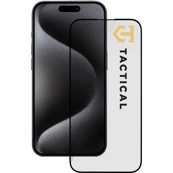 Tactical Glass Shield 5D sklo pre Apple iPhone 15 Pro čierne - Ochranné fólie a sklo - Hlavný obrázok