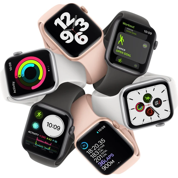 Apple Watch SE 44mm vesmírne šedý hliník s čiernym športovým remienkom (Ďalšia) - Inteligentné hodinky - Obrázok 68T0500301