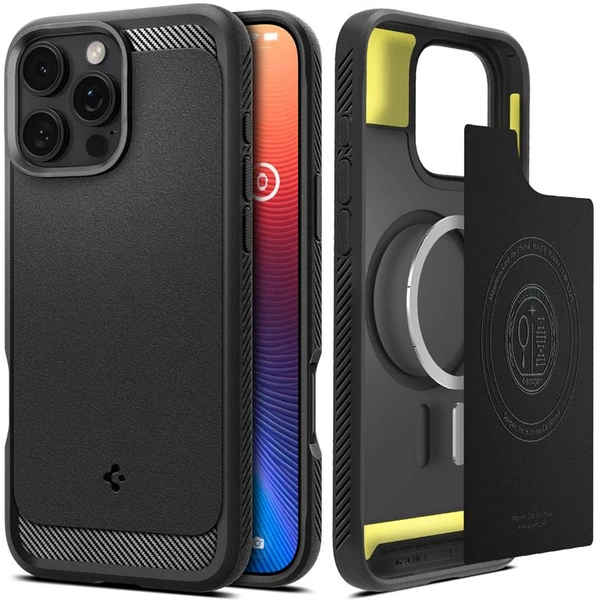 Spigen Rugged Armor MagSafe kryt iPhone 16 Pro matte black - Puzdra - Hlavný obrázok