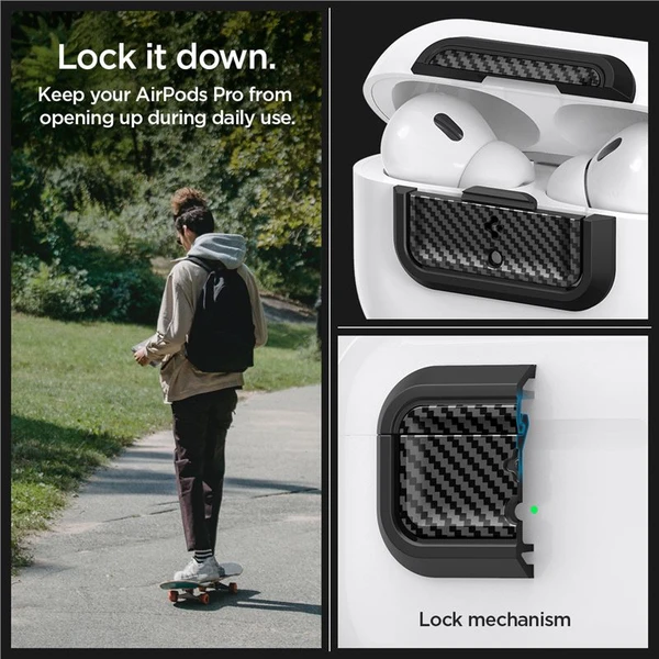 Spigen Lock Fit M puzdro AirPods Pro (2nd/1st Gen) karbón - Puzdra - Obrázok 68fbb7a6cbfb4e1688451f0342ff3995