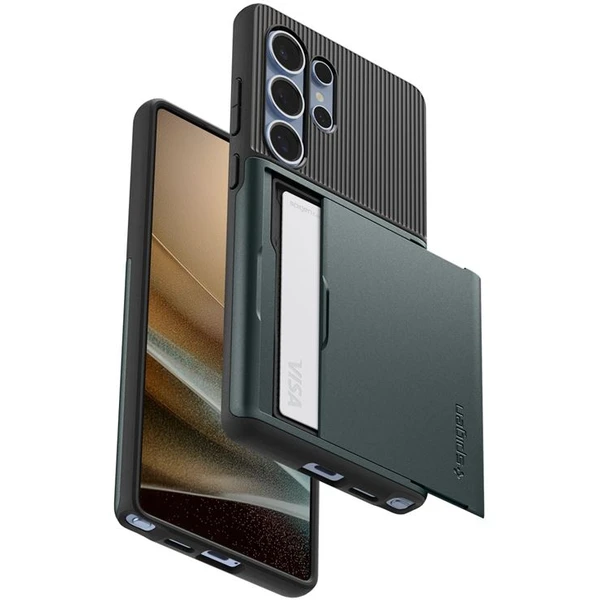 Spigen Slim Armor CS kryt Samsung Galaxy S25 Ultra zelený - Puzdra - Obrázok 691259b6452e443cac2902a37dc97eda