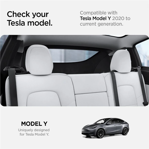 Spigen Backseat Seatbelt Holder držiak bezpečnostného pásu Tesla Model Y čierny - Držiaky - Obrázok 691a9b51311a4c15bf1ad24f42d21469
