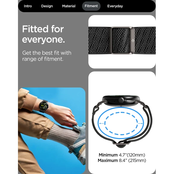 Spigen Lite Fit X V2 remienok Google Pixel Watch 4/3/2/1 41mm čierny - Remienky - Obrázok 6928669369064265af74406a4df78494