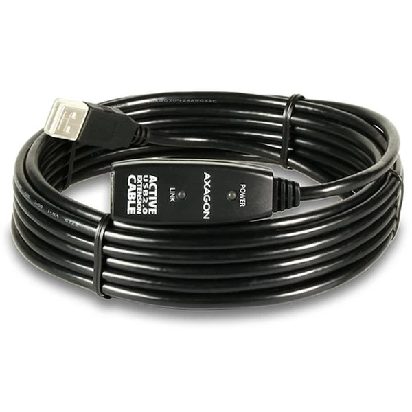 AXAGON ADR210 USB-A/USB-A predlžovací kábel 10m čierny - Káble a redukcie - Obrázok 693V000501