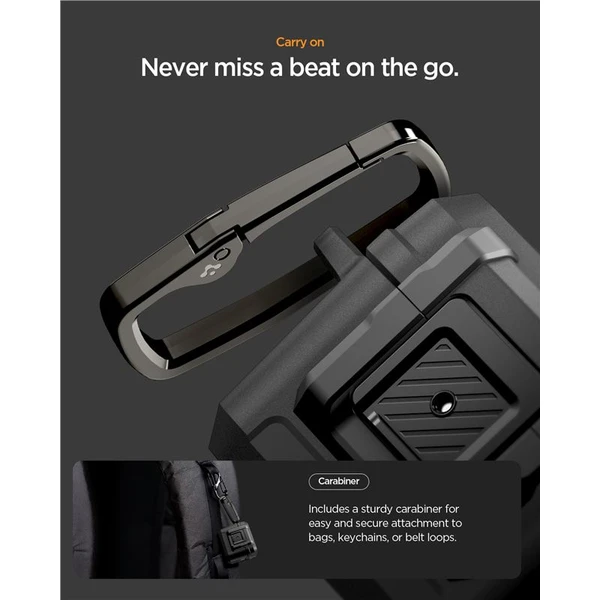 Spigen Lock Fit puzdro AirPods Pro 3 matte black - Puzdra - Obrázok 694a4385f697466a988add86264b1e15