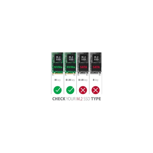 AXAGON externý box pre M.2 NVMe SSD kovový USB-C 3.2 - Externé boxy - Obrázok 6960700301
