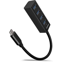 AXAGON HUEM1C 4x USB 3.2 Gen 1 MINI húb kovový kábel USBC 20cm - USB huby