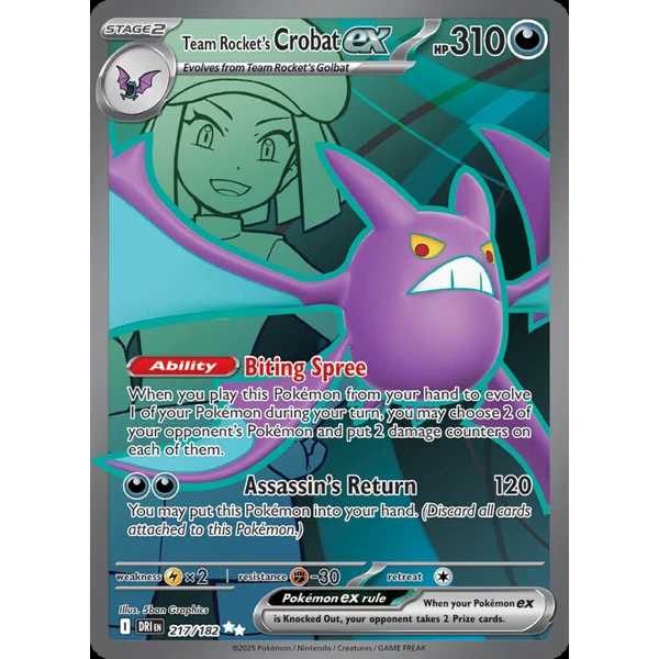 Team Rocket's Crobat ex (DRI 217) - Destined Rivals [Holo] - Kusové karty - Hlavný obrázok