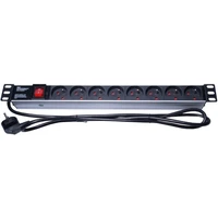 PremiumCord PDU 19" 1U 8x230V  - Zásuvky