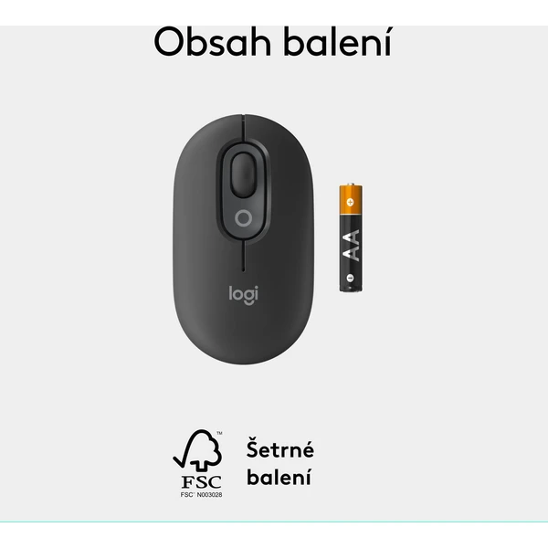 Logitech POP myš grafitová - Myši - Obrázok 69U8000O01