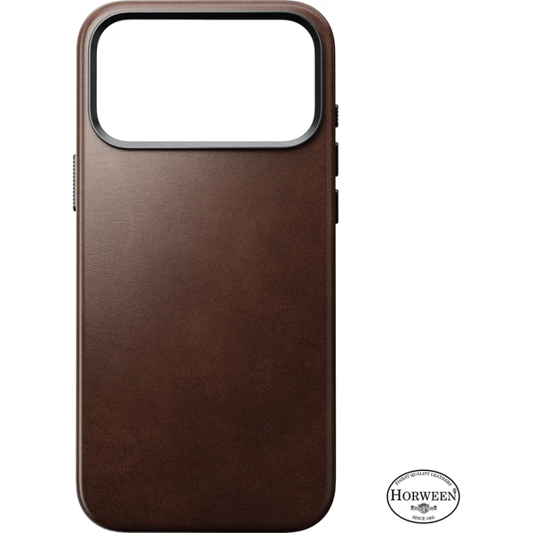 Nomad Traditional Leather (Horween) MagSafe kožený kryt iPhone 18 Pro Max Rustikálna hnedá - Puzdra - Obrázok 69ab8452e4c74165afe0a2aee1f36f61