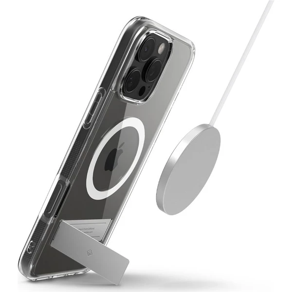 Spigen Caseology Capella MagSafe Kickstand kryt iPhone 16 Pro Max clear white silver - Puzdra - Obrázok 69b1400639d64c168cce64bc40fa3ca9