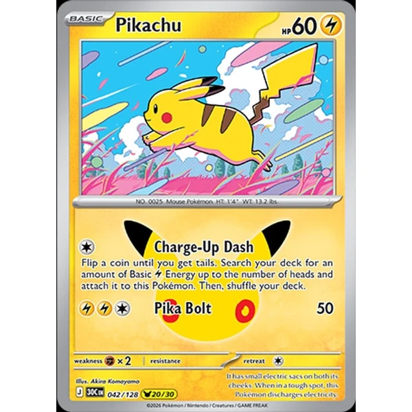 Pikachu (30C 042) - 30th Celebration [Holo] - Kusové karty - Hlavný obrázok