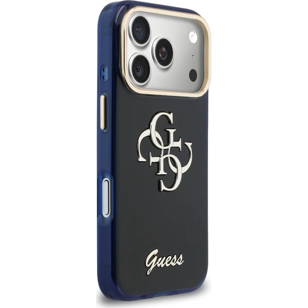 Guess IML 4G Script Metal Logo kryt iPhone 17 Pro Max modrý - Puzdra - Obrázok 69cd8393aa5c49b9a5a96d35a63dc6c8