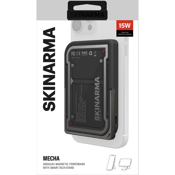 SKINARMA Nexus Mecha MagSafe powerbanka so stojanom, USB-C, PD (5000 mah) čierna - Powerbanky - Obrázok 69e54158ac6e412cac9f3338bb486257