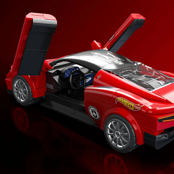 Mattel Brick Shop zostaviteľný model Hot Wheels - Maserati MC20 (Speed ??series) - Stavebnica - Obrázok 6A6L000K01