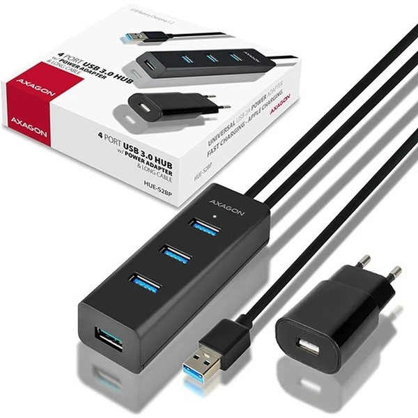 AXAGON HUE-S2BP 4-Port USB 3.0 Charging húb - USB huby - Obrázok 6A7HF00101