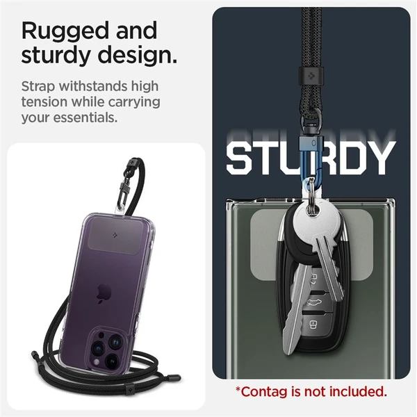 Spigen Crossbody Strap univerzálny popruh čierny - Popruhy a crossbody - Obrázok 6AC5000L01